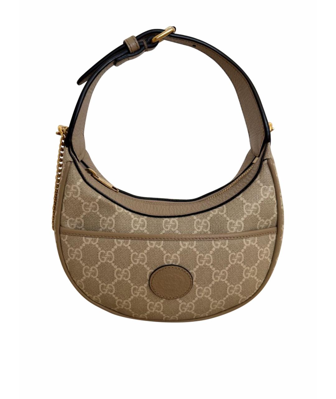 GUCCI Бежевая хлопковая сумка с короткими ручками, фото 1