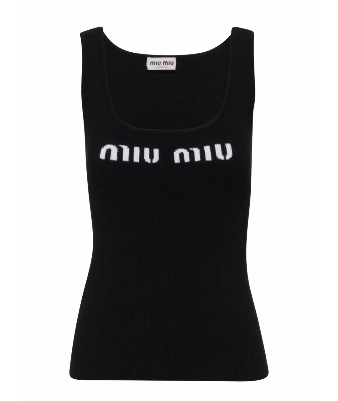 MIU MIU Черная футболка, фото 1