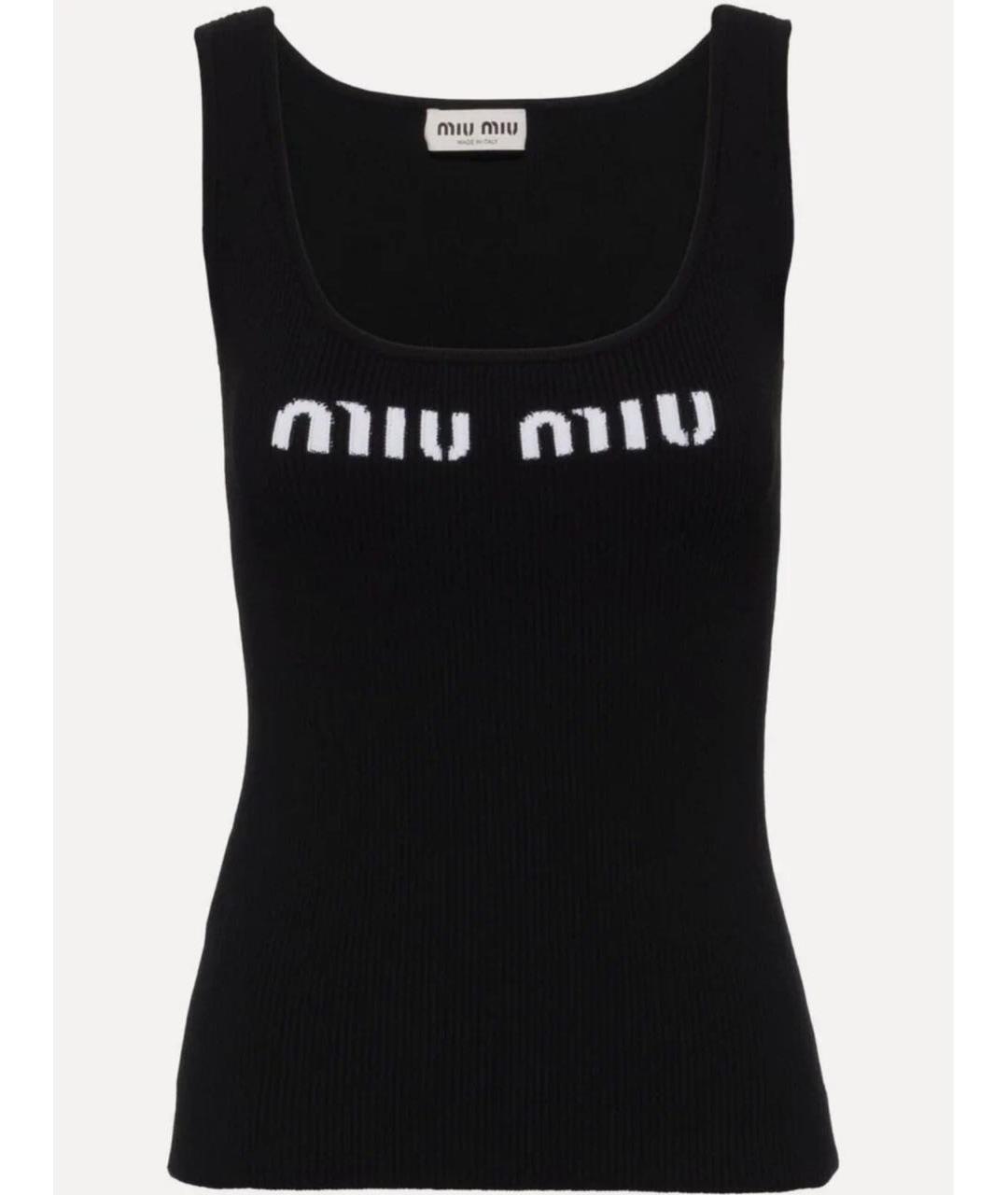 MIU MIU Черная футболка, фото 5