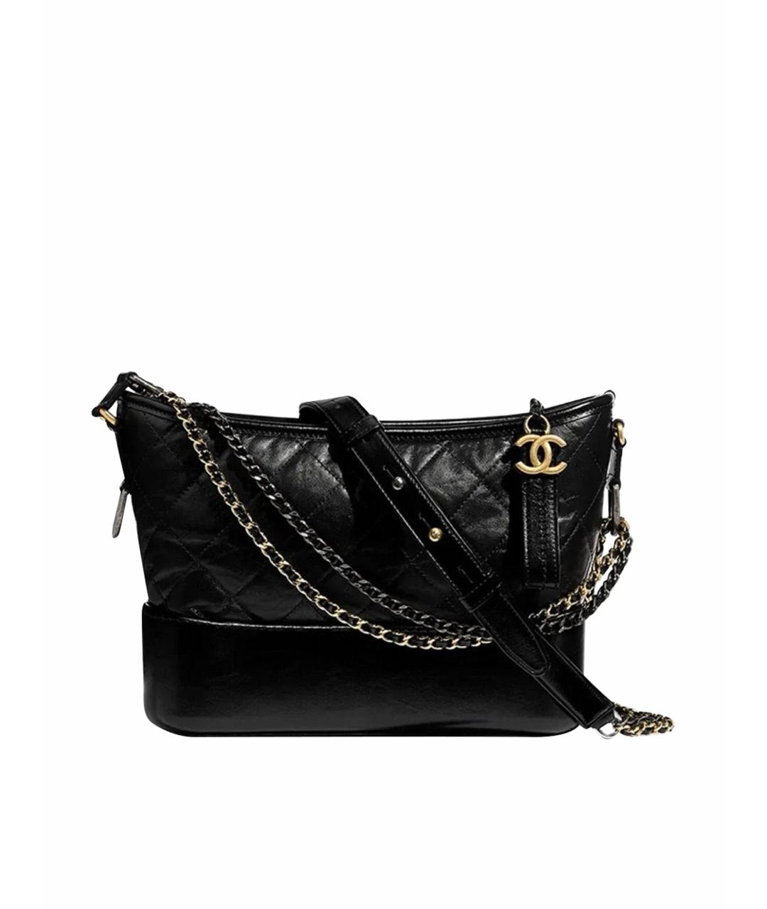 CHANEL Черная кожаная сумка через плечо, фото 1