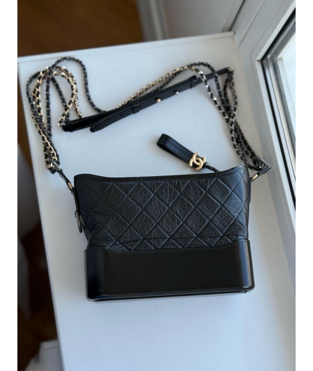 CHANEL Черная кожаная сумка через плечо, фото 7