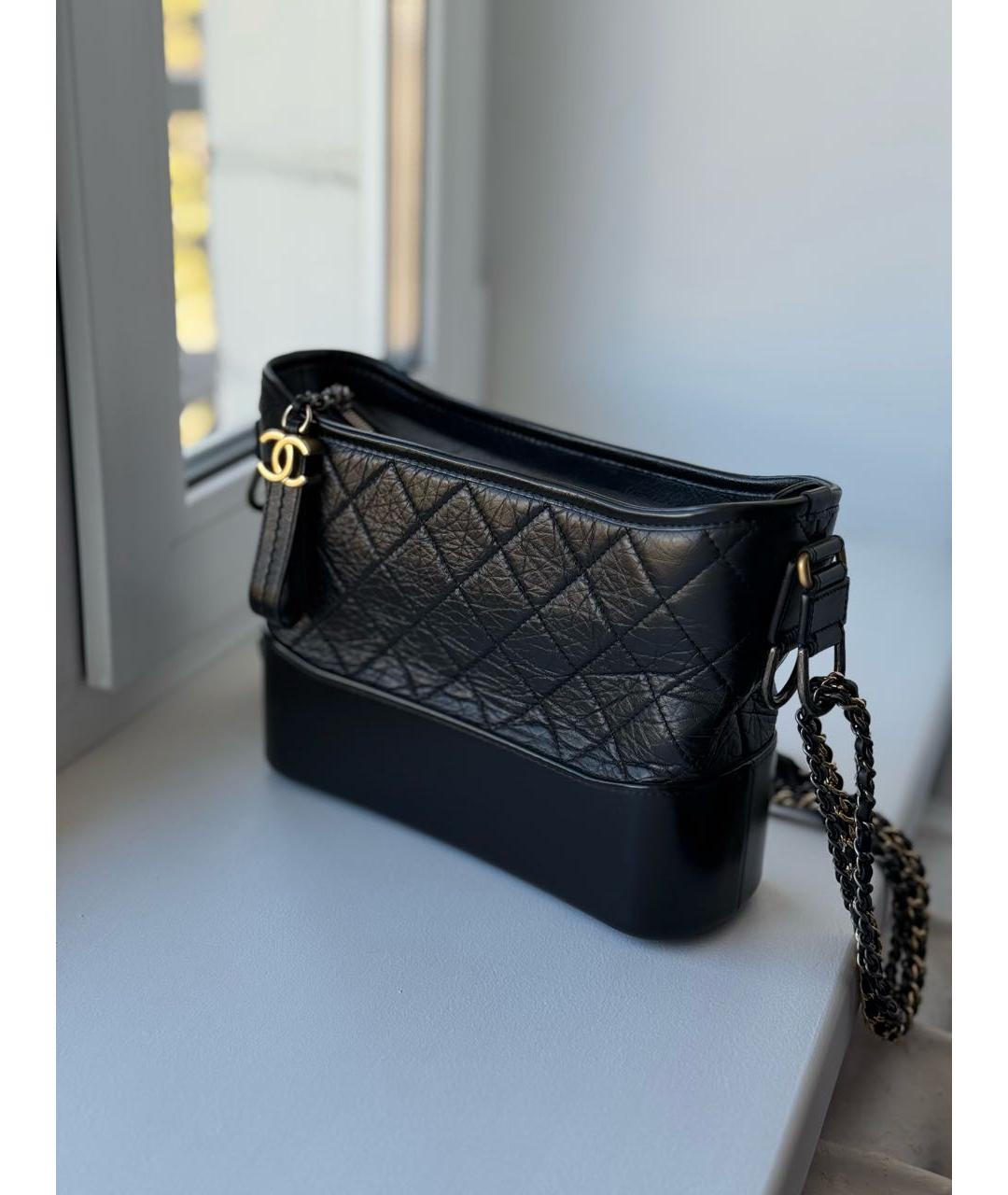 CHANEL Черная кожаная сумка через плечо, фото 2