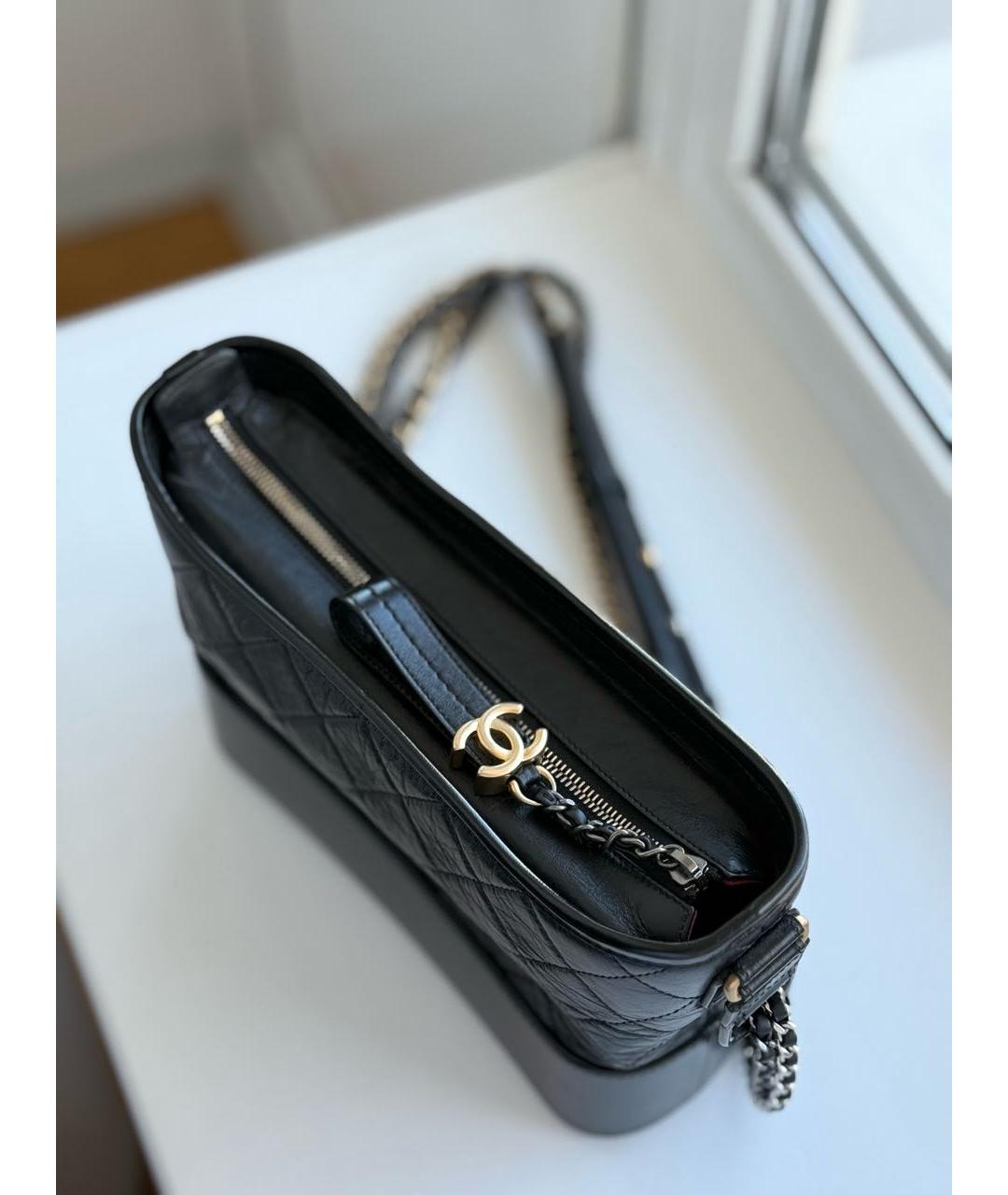 CHANEL Черная кожаная сумка через плечо, фото 6