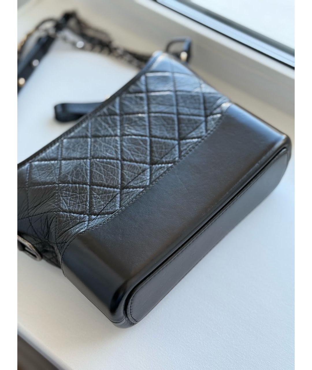 CHANEL Черная кожаная сумка через плечо, фото 8