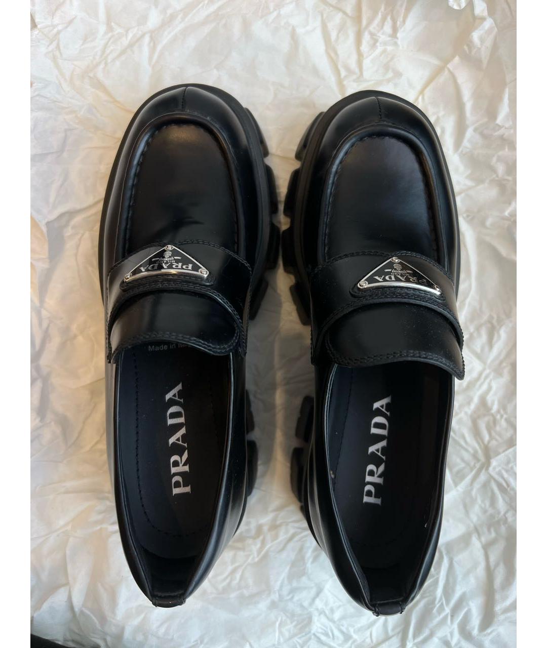 PRADA Черные кожаные брогги и оксфорды, фото 2