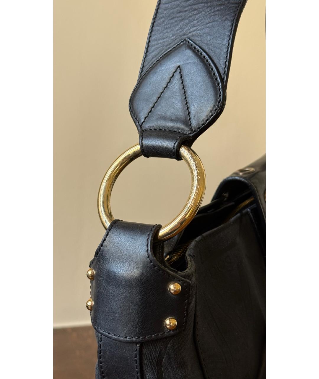 DOLCE&GABBANA Черная кожаная сумка тоут, фото 4