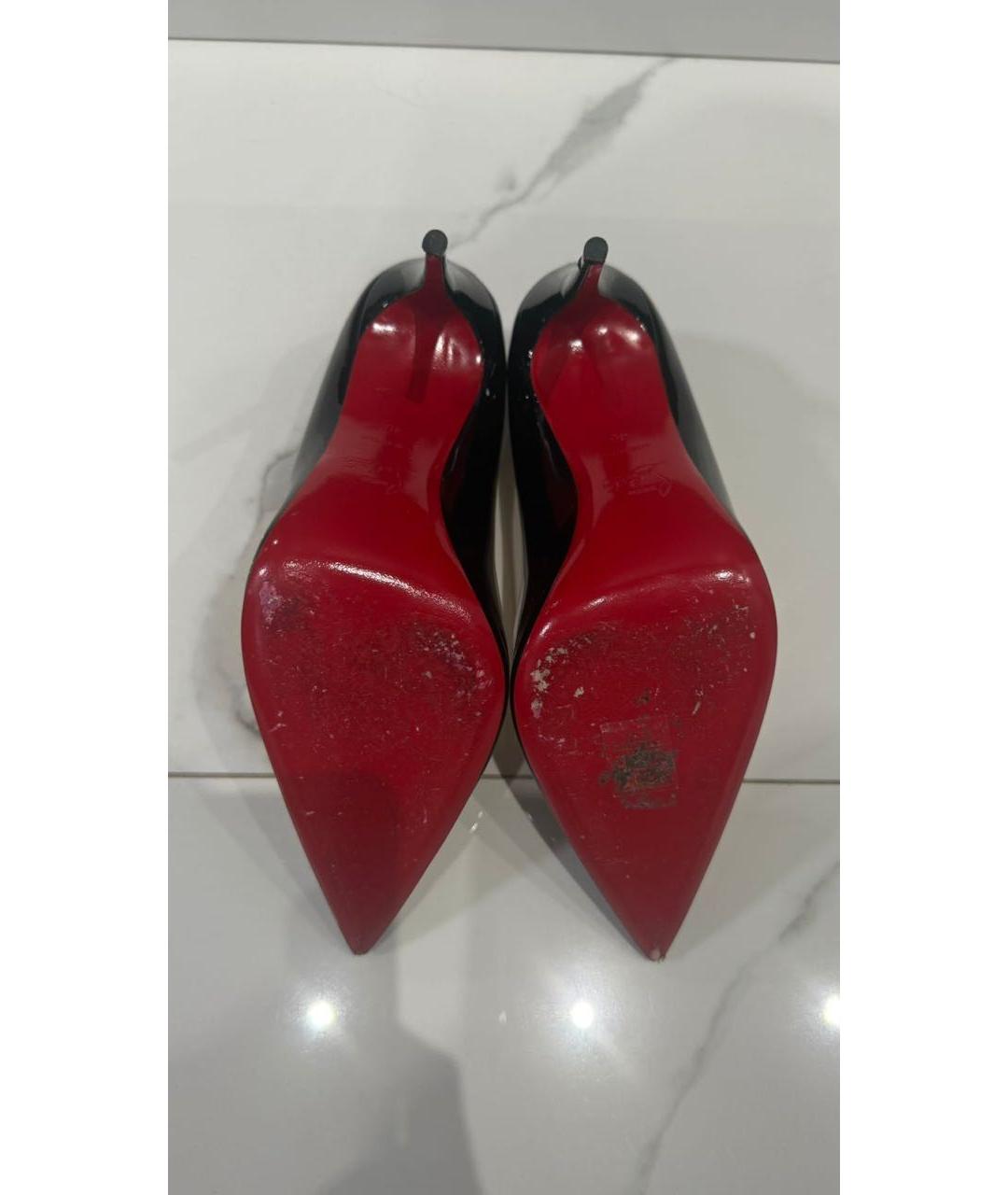 CHRISTIAN LOUBOUTIN Черные туфли из лакированной кожи, фото 6