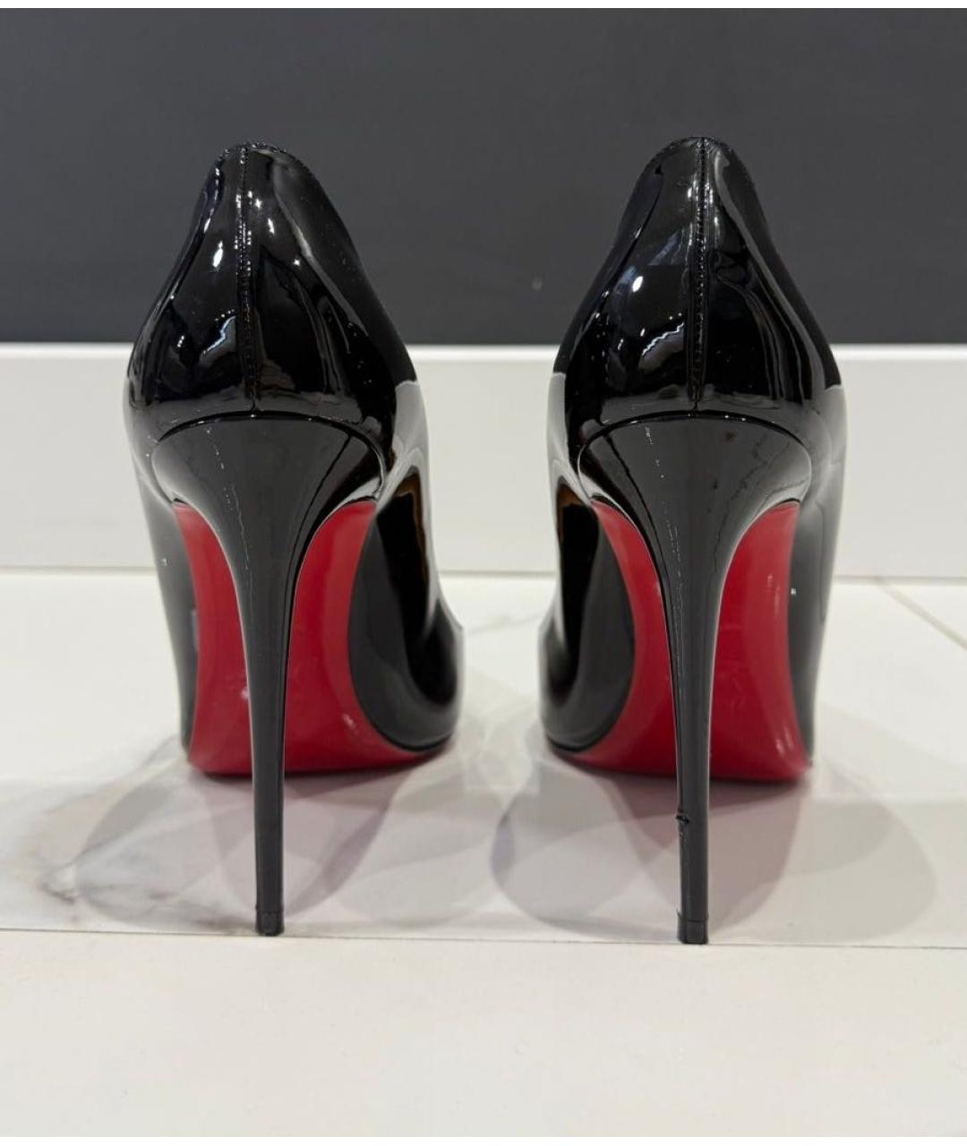CHRISTIAN LOUBOUTIN Черные туфли из лакированной кожи, фото 4