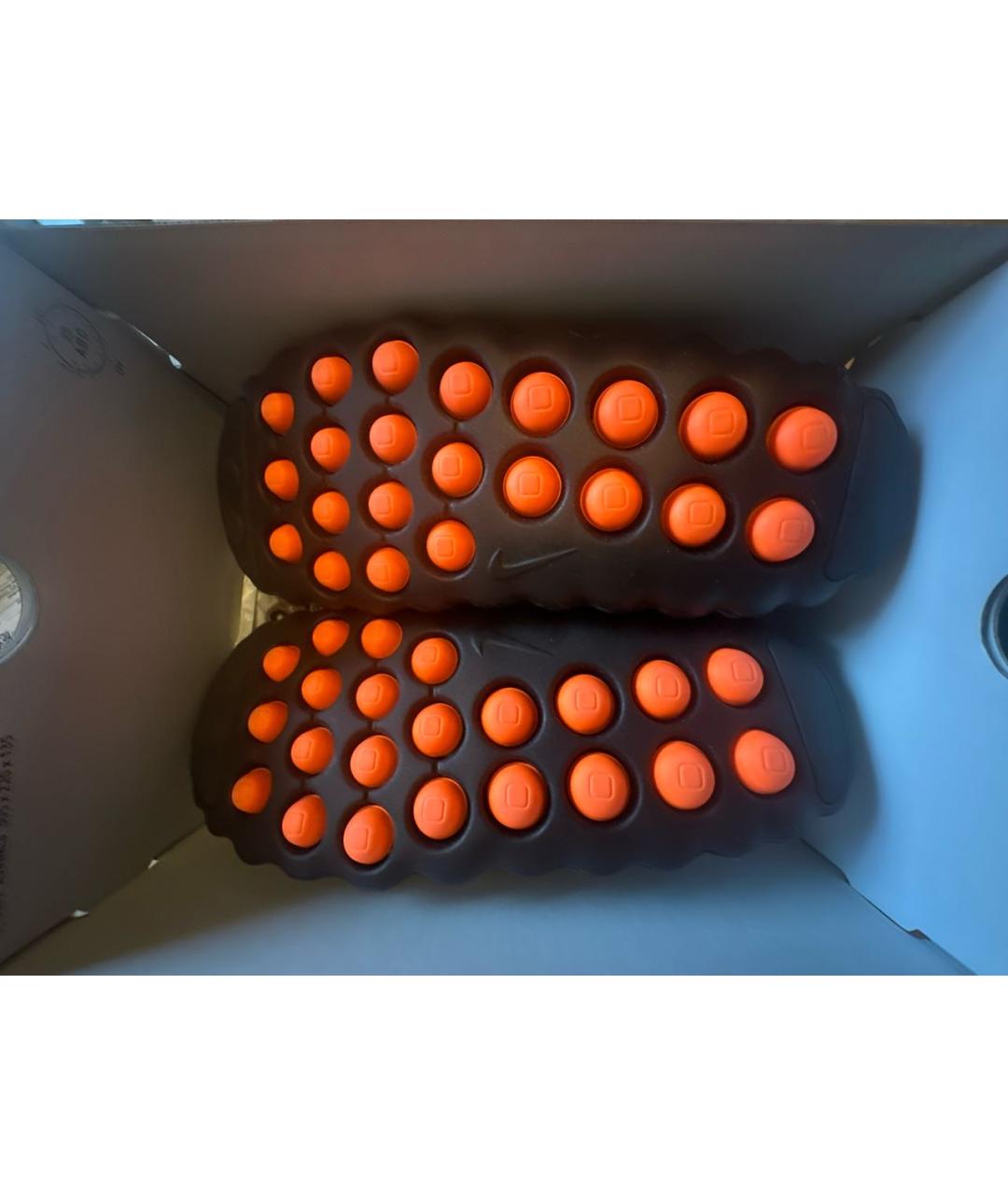 NIKE Черные синтетические шлепанцы, фото 4