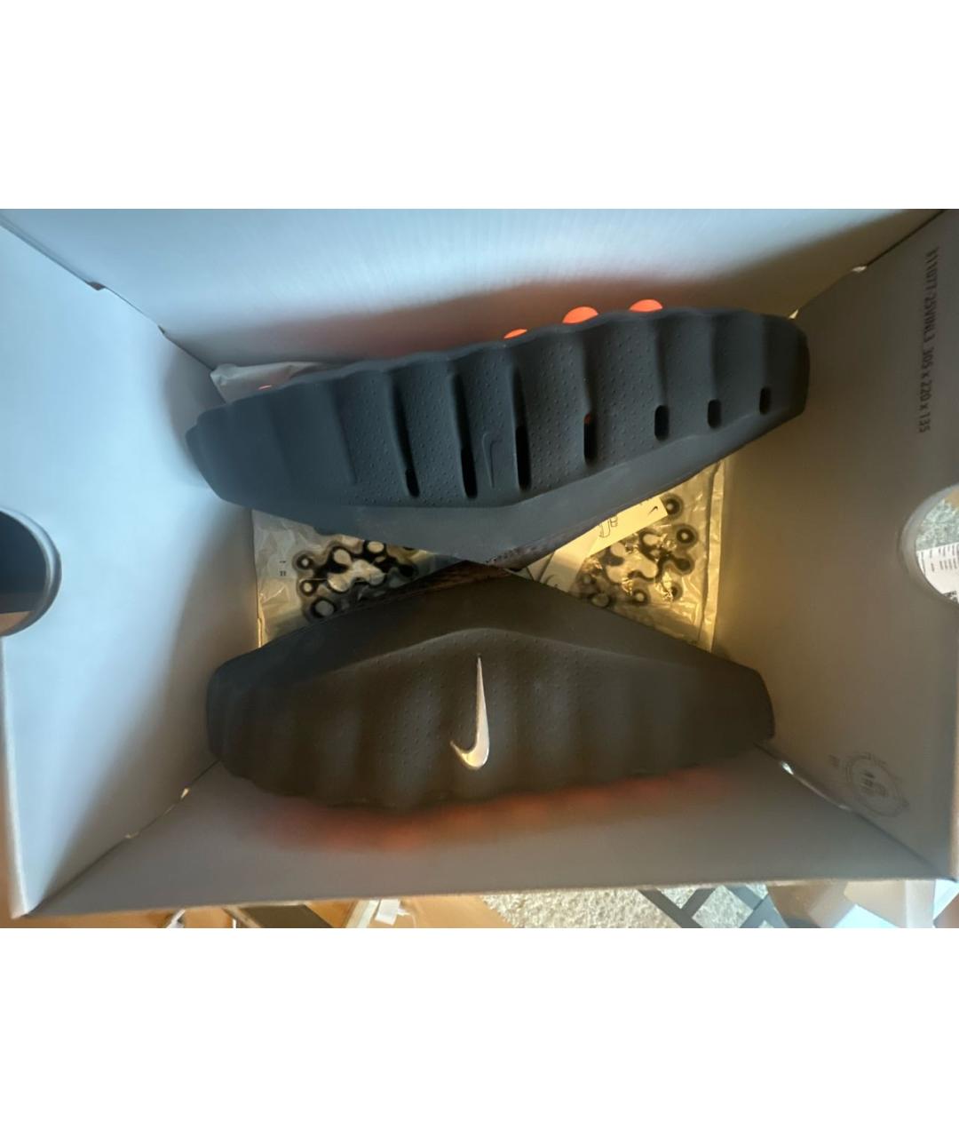 NIKE Черные синтетические шлепанцы, фото 2