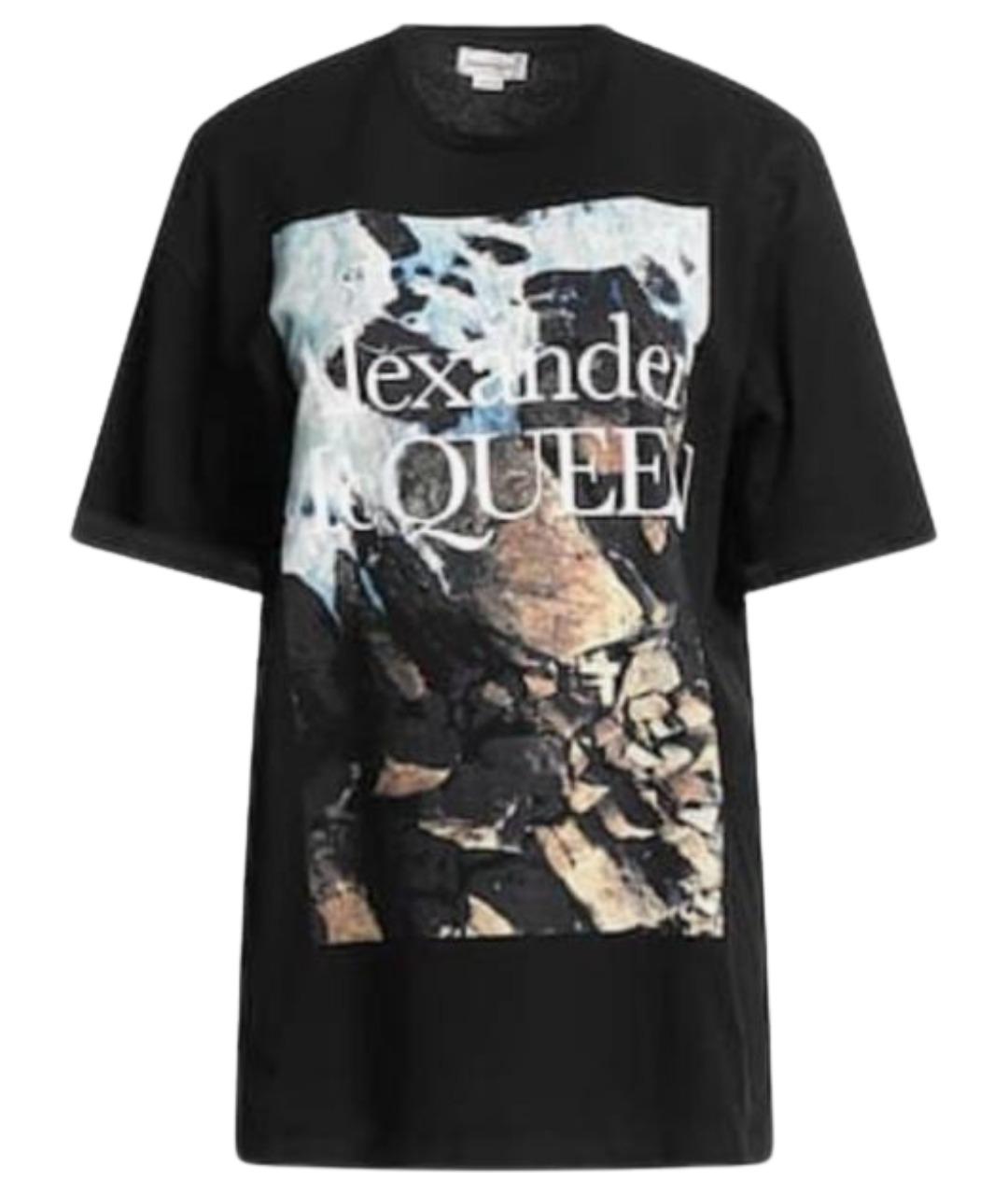 ALEXANDER MCQUEEN Черная хлопковая футболка, фото 7