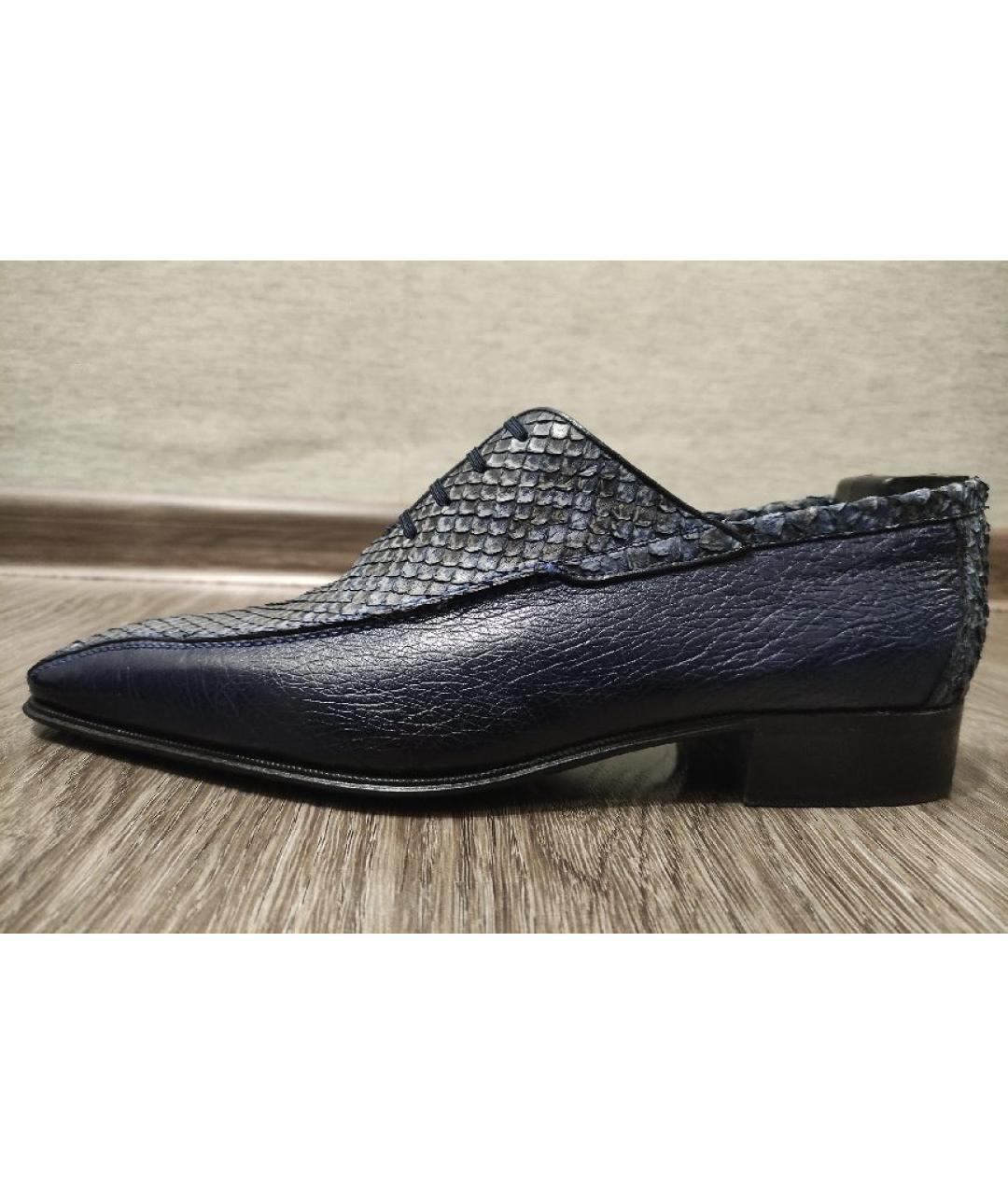 ARTIOLI Темно-синие кожаные туфли, фото 9