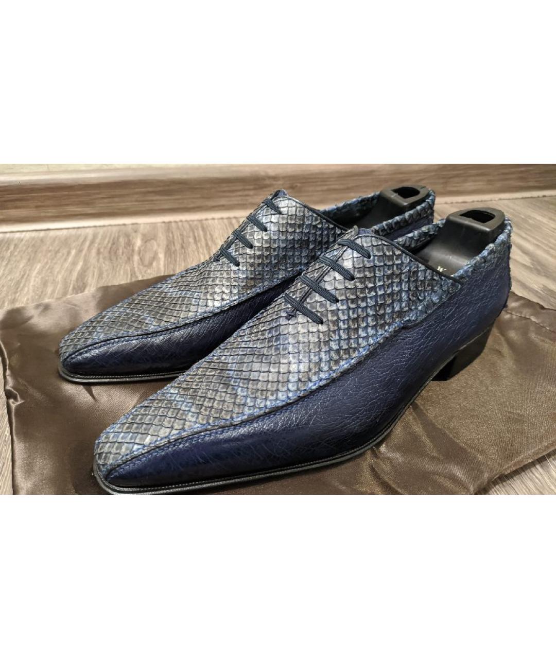 ARTIOLI Темно-синие кожаные туфли, фото 5