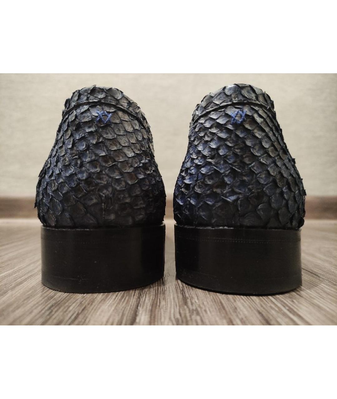 ARTIOLI Темно-синие кожаные туфли, фото 4