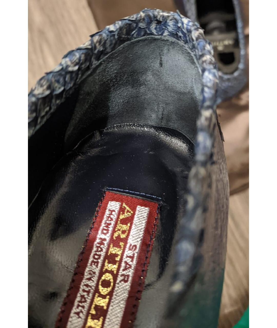 ARTIOLI Темно-синие кожаные туфли, фото 8