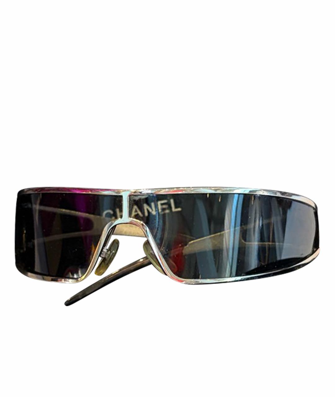 CHANEL Черные металлические солнцезащитные очки, фото 1
