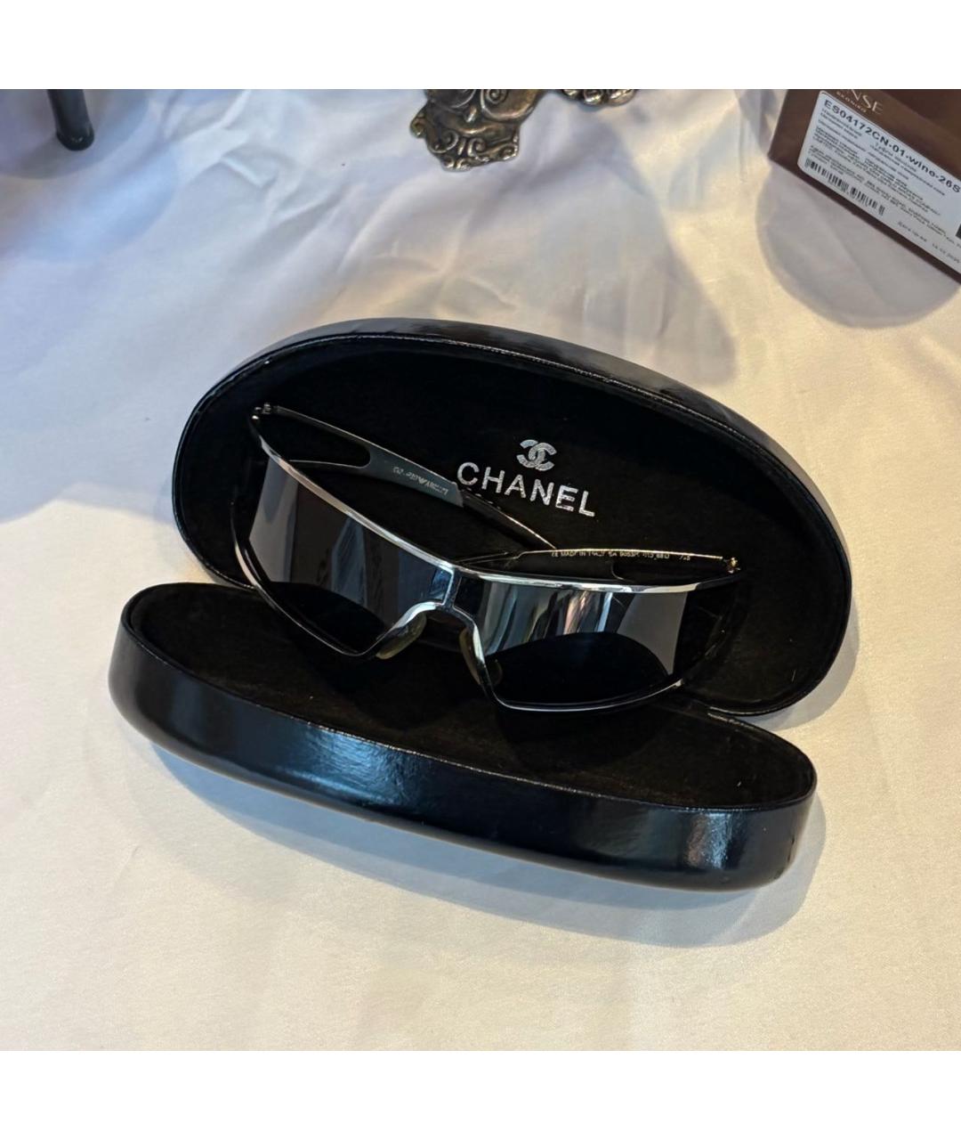 CHANEL Черные металлические солнцезащитные очки, фото 4