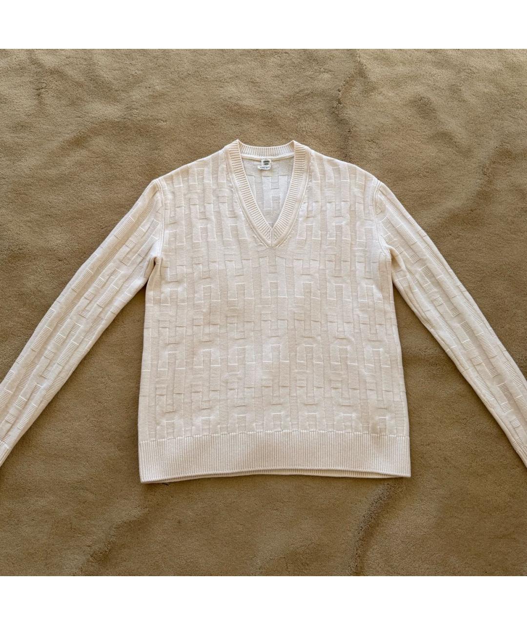 HERMES Белый шерстяной костюм с брюками, фото 9