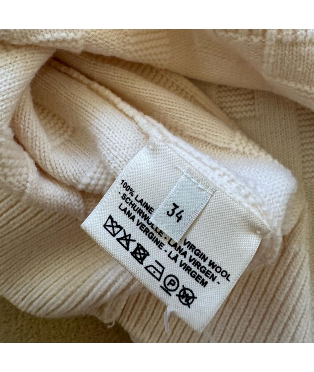 HERMES Белый шерстяной костюм с брюками, фото 6