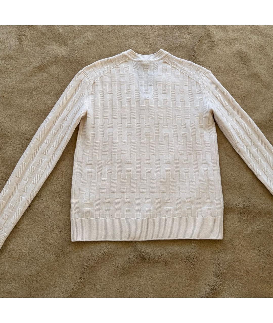 HERMES Белый шерстяной костюм с брюками, фото 5