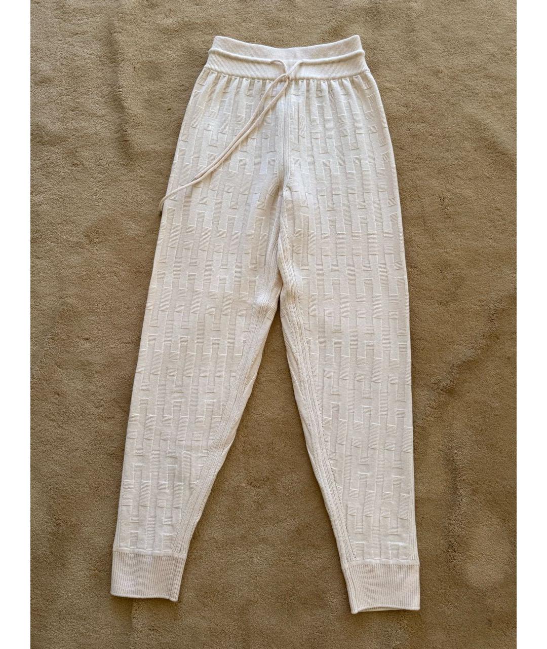 HERMES Белый шерстяной костюм с брюками, фото 2