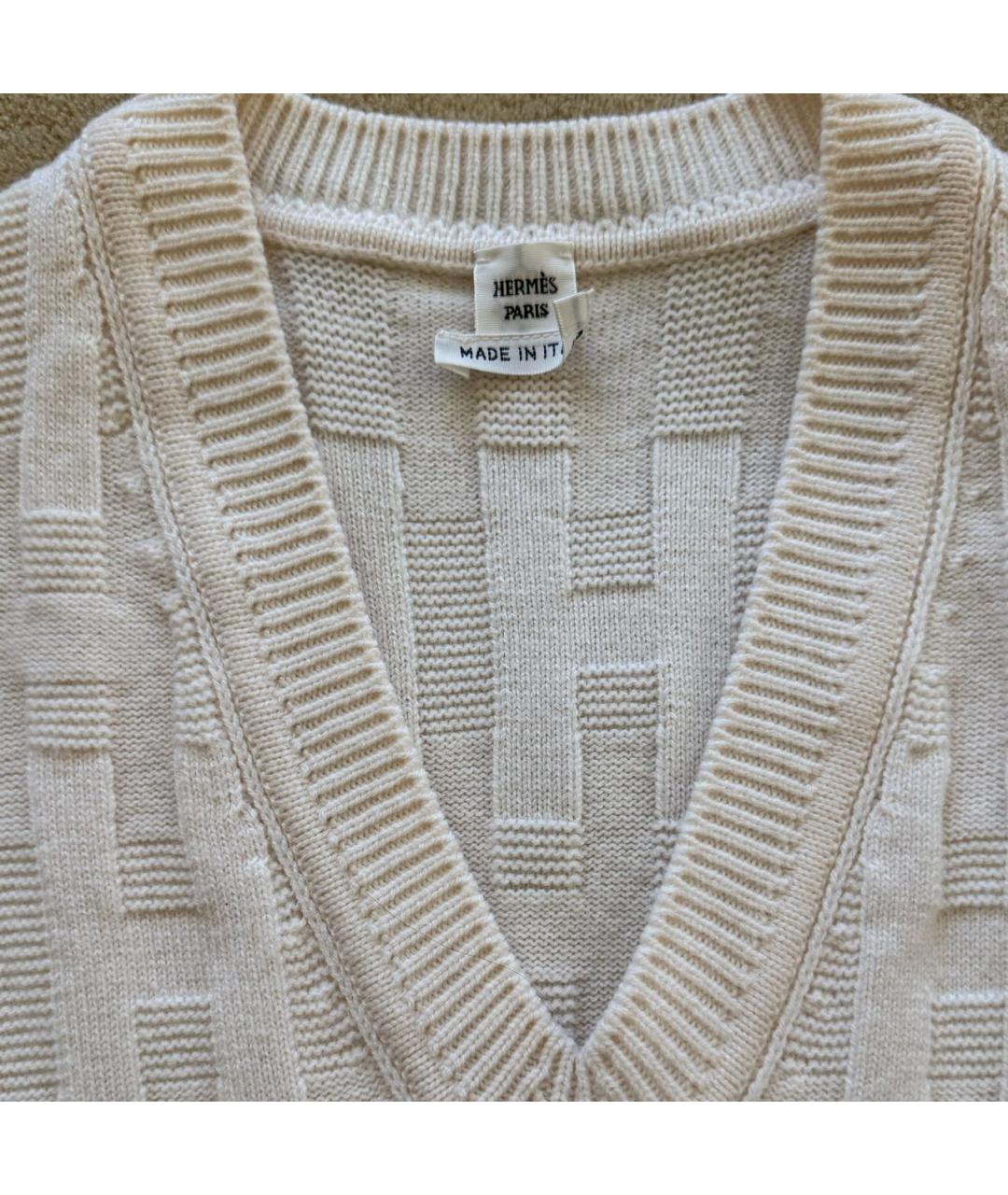 HERMES Белый шерстяной костюм с брюками, фото 3