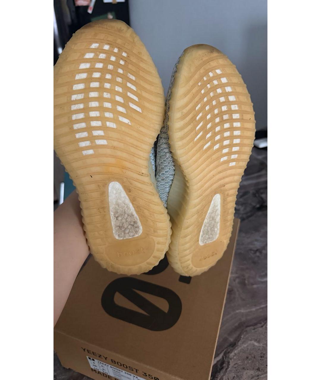 ADIDAS YEEZY Голубые текстильные кроссовки, фото 3