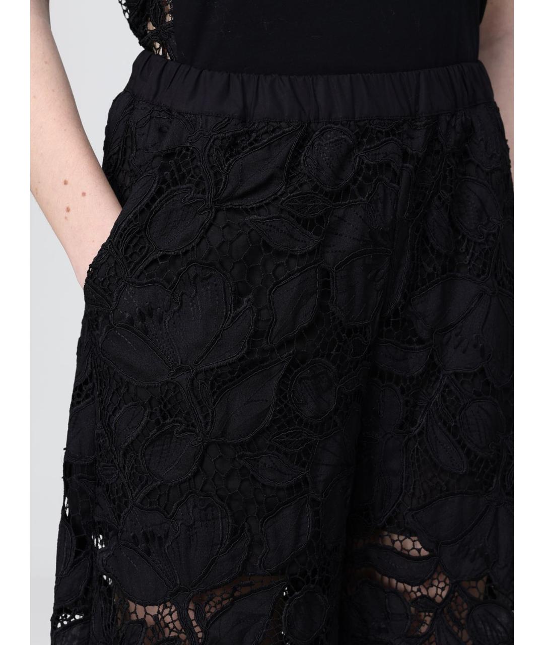 MEIMEIJ Черные полиэстеровые прямые брюки, фото 4