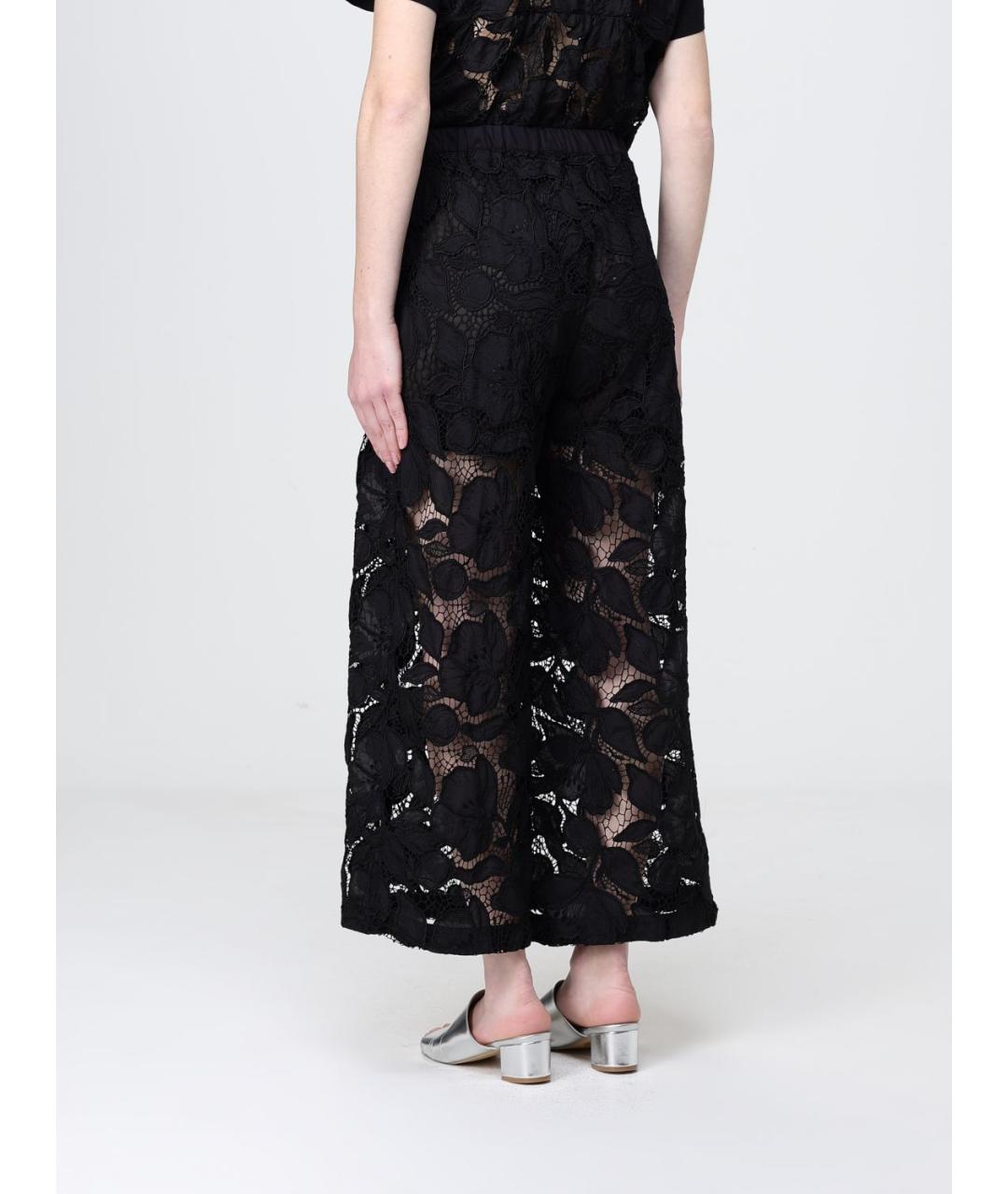 MEIMEIJ Черные полиэстеровые прямые брюки, фото 3