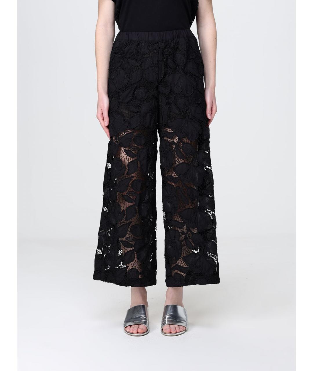 MEIMEIJ Черные полиэстеровые прямые брюки, фото 5