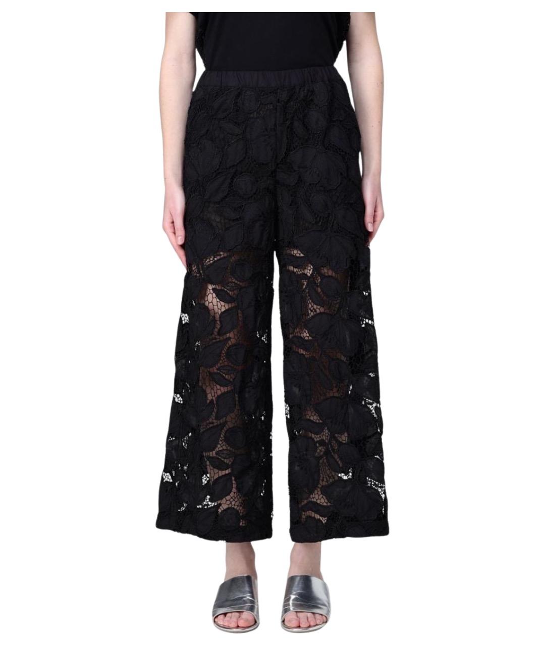 MEIMEIJ Черные полиэстеровые прямые брюки, фото 1