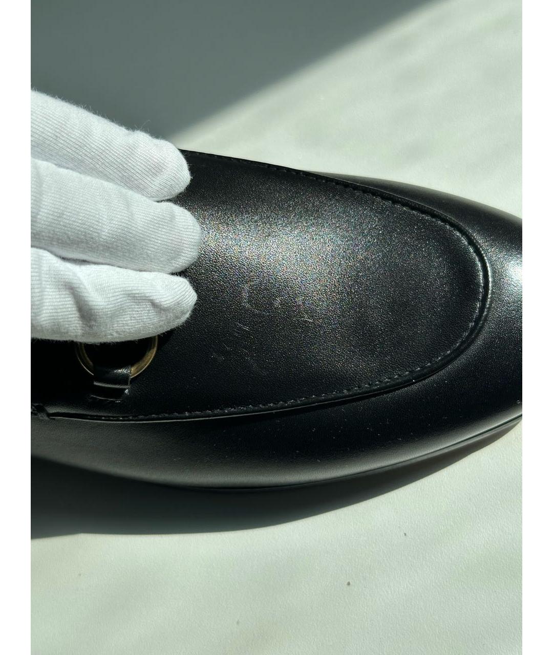 GUCCI Черные кожаные лоферы, фото 7