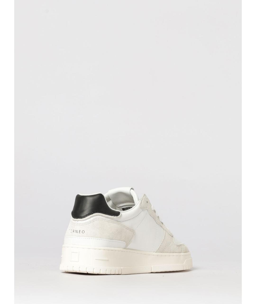 D.A.T.E. Белые кожаные низкие кроссовки / кеды, фото 3