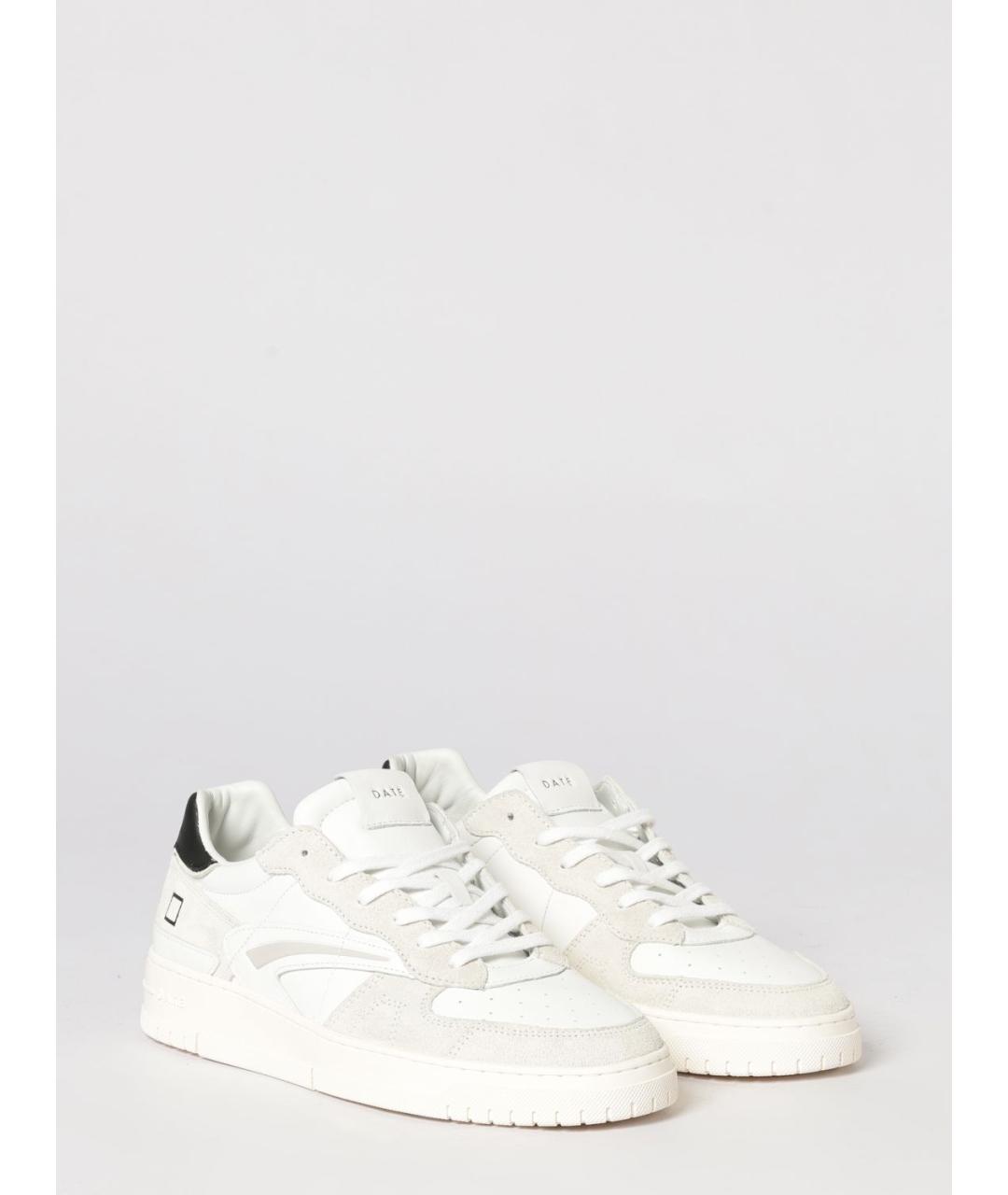 D.A.T.E. Белые кожаные низкие кроссовки / кеды, фото 2