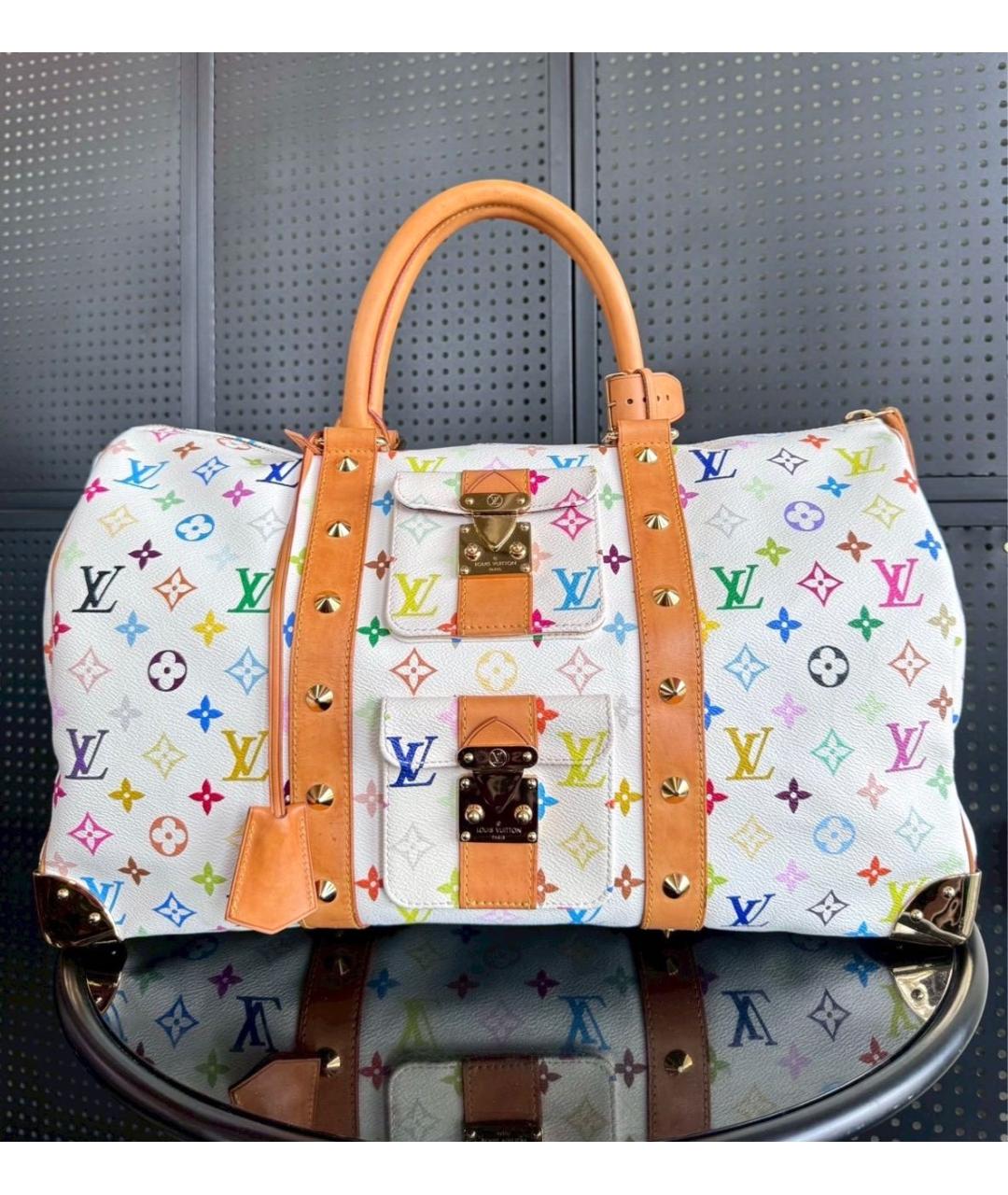 LOUIS VUITTON Белая дорожная/спортивная сумка, фото 2