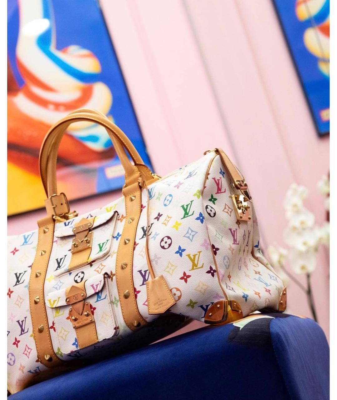 LOUIS VUITTON Белая дорожная/спортивная сумка, фото 6