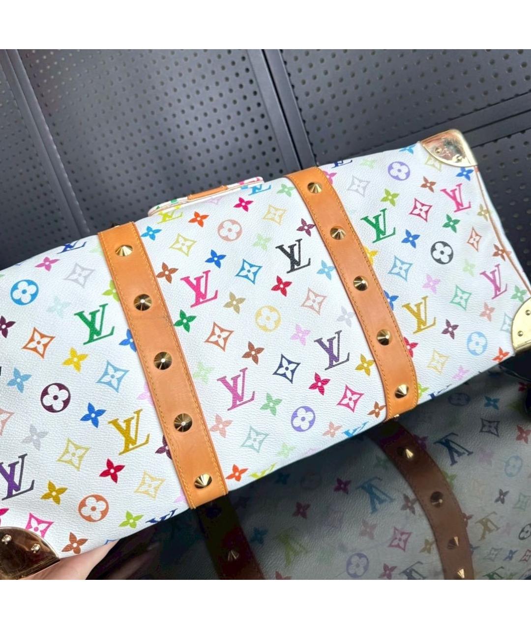 LOUIS VUITTON Белая дорожная/спортивная сумка, фото 5