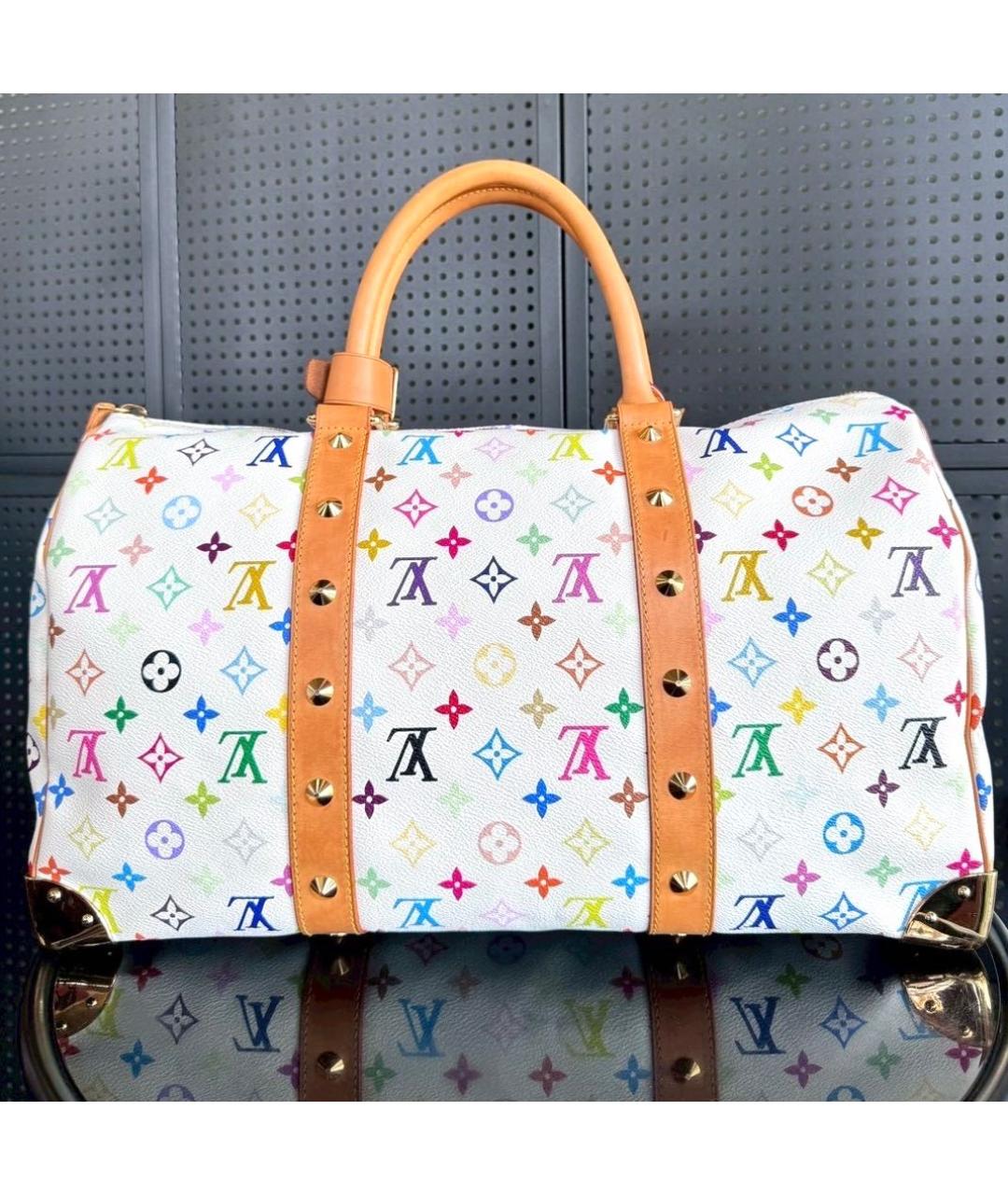 LOUIS VUITTON Белая дорожная/спортивная сумка, фото 3
