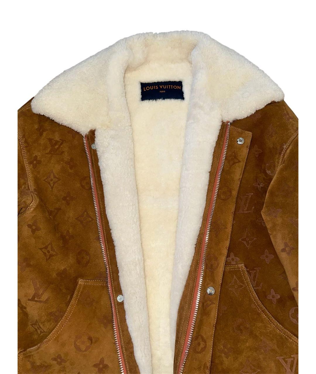 LOUIS VUITTON Коричневая меховая дубленка/шуба, фото 3