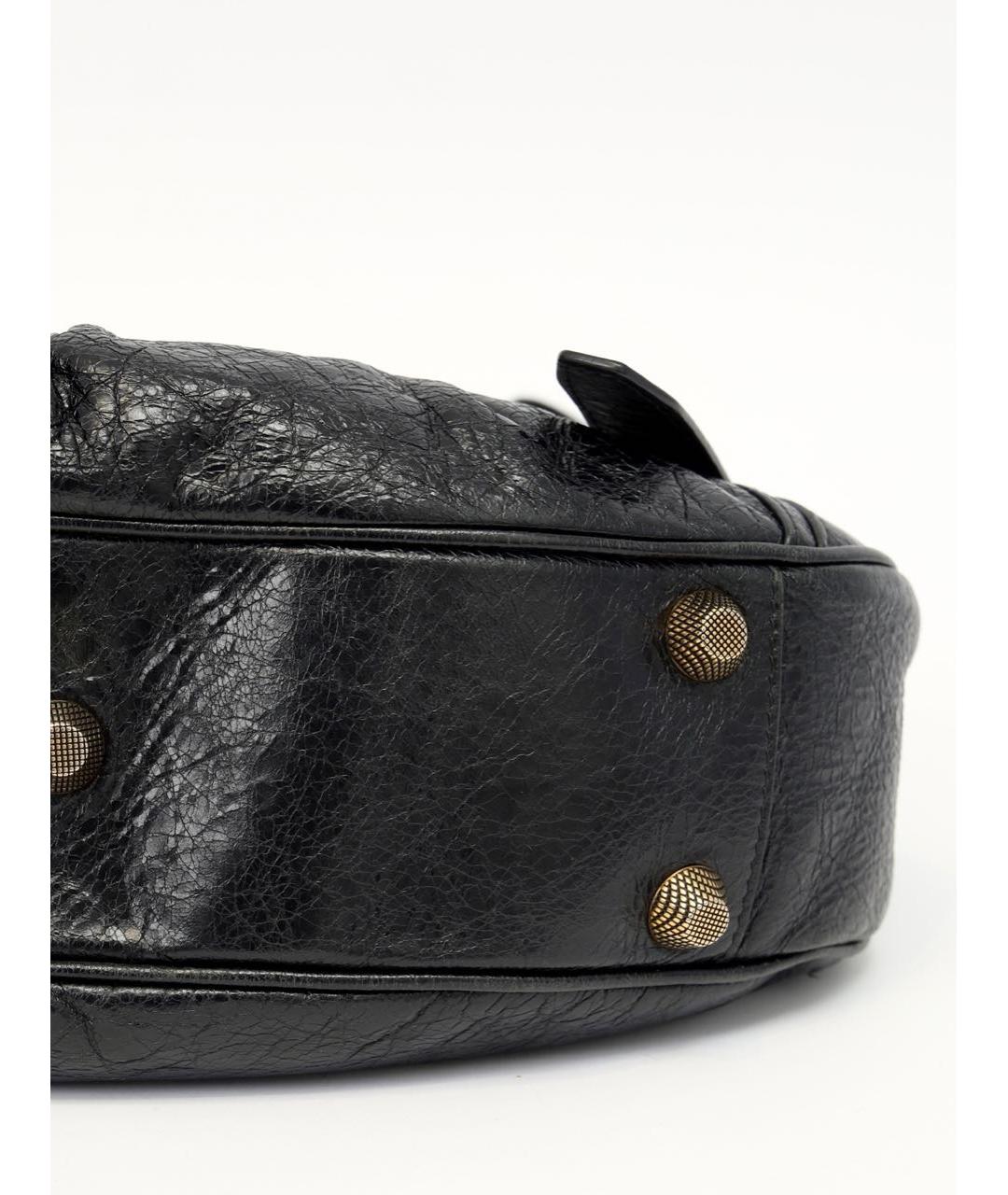 BALENCIAGA Черная кожаная сумка через плечо, фото 8