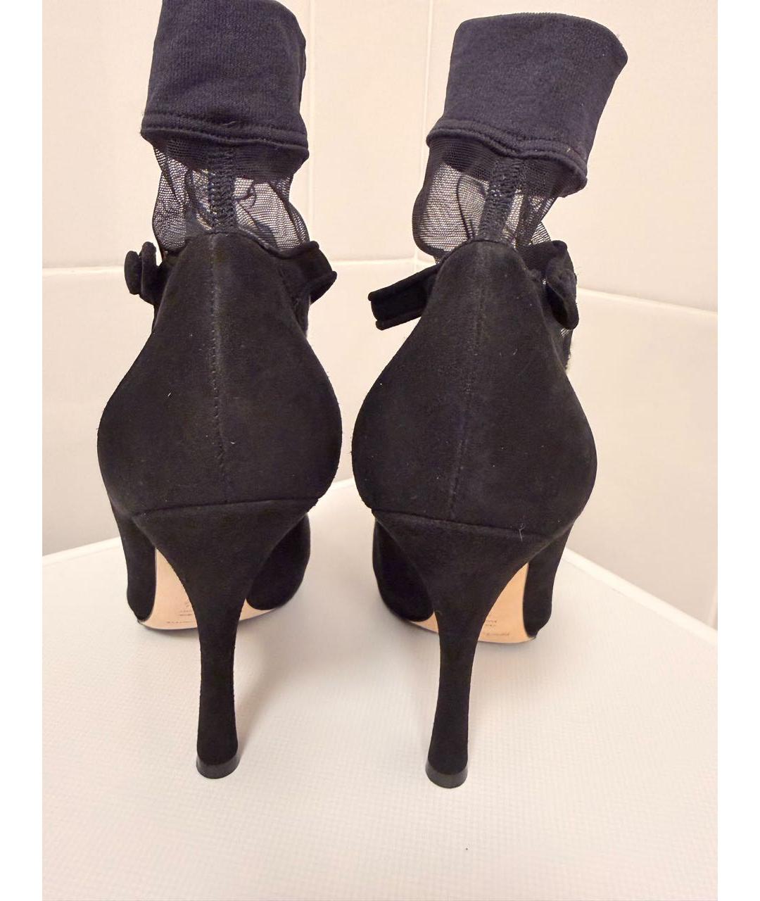 DOLCE&GABBANA Черные замшевые туфли, фото 3