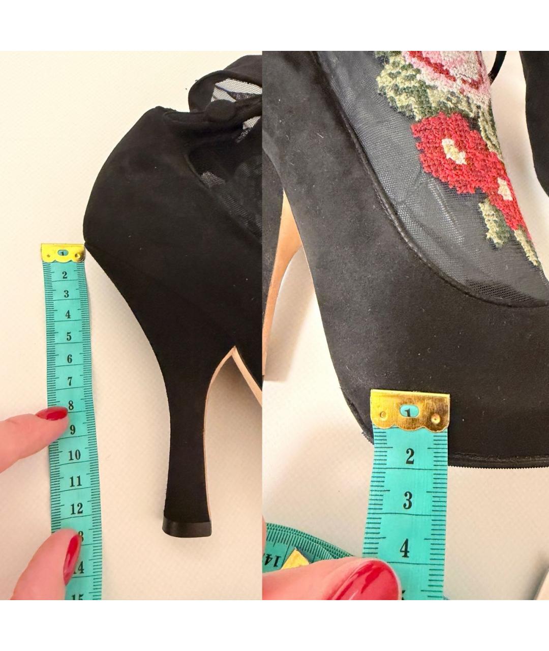 DOLCE&GABBANA Черные замшевые туфли, фото 6