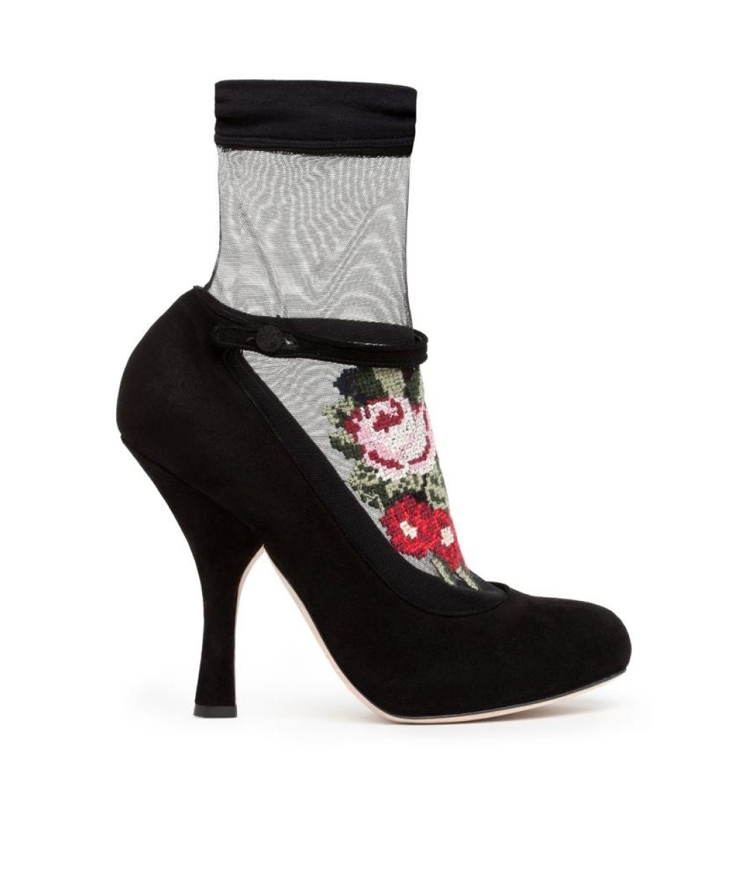 DOLCE&GABBANA Черные замшевые туфли, фото 9