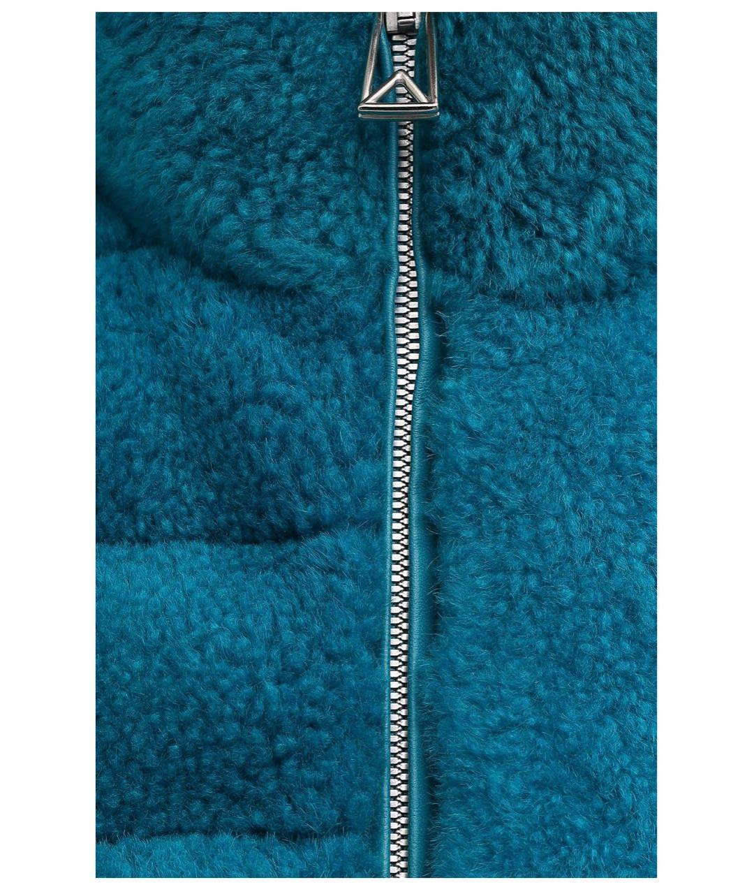 BOTTEGA VENETA Голубой меховой жилет, фото 3