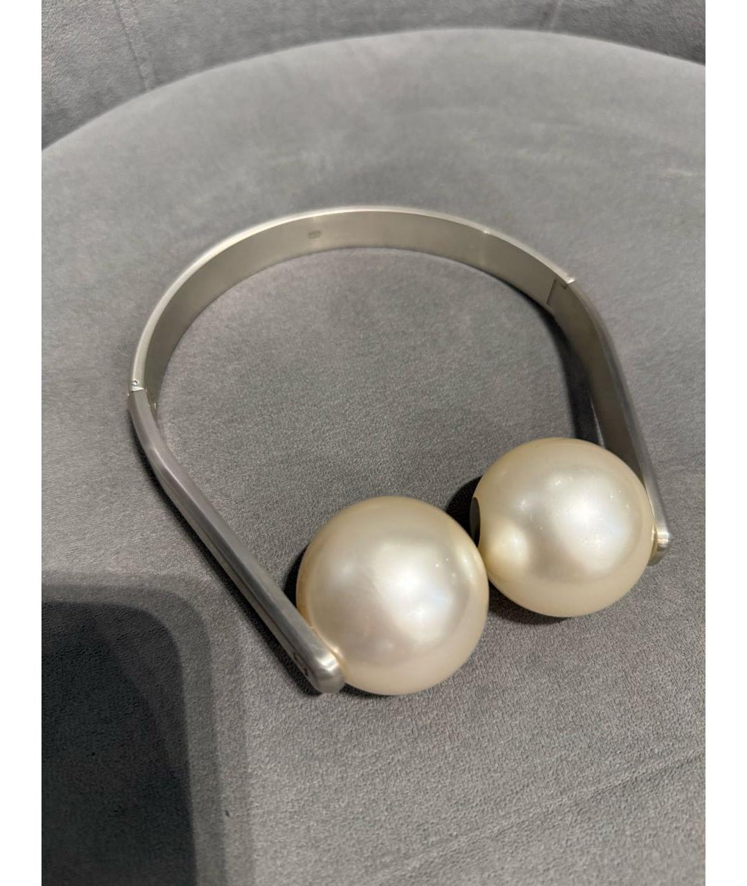 CHANEL Серебряное металлическое колье, фото 4