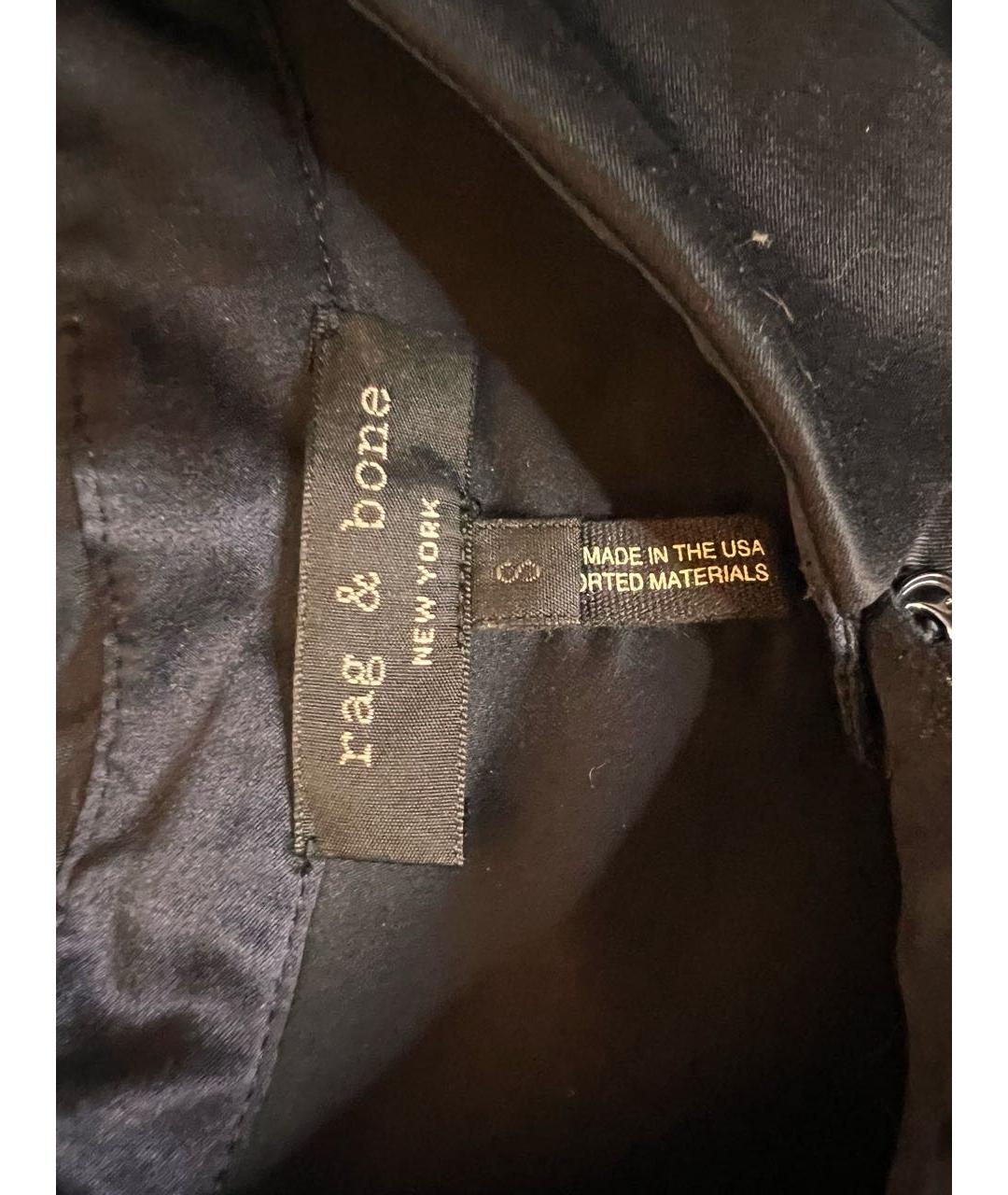 RAG & BONE Черная хлопковая рубашка, фото 3