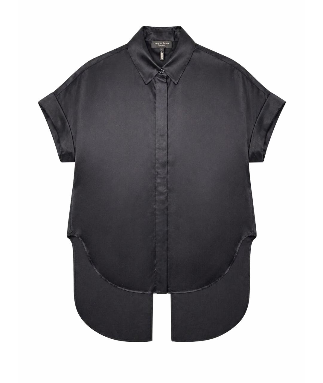 RAG & BONE Черная хлопковая рубашка, фото 1