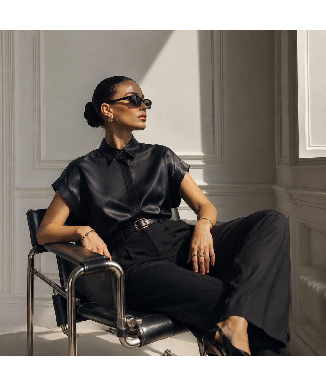 RAG & BONE Черная хлопковая рубашка, фото 7