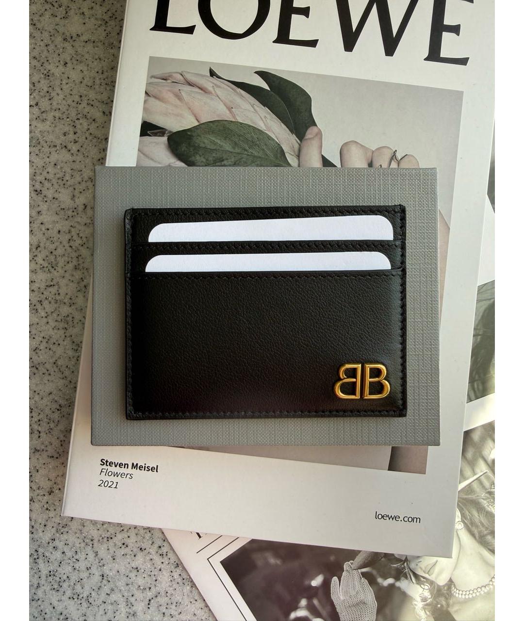 BALENCIAGA Черный кожаный кардхолдер, фото 6