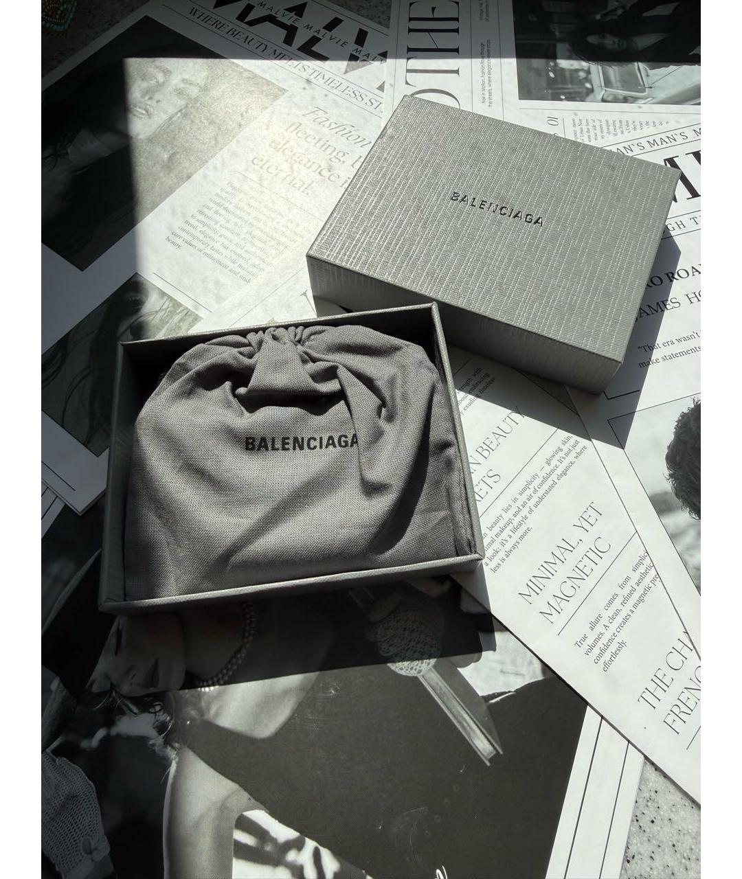 BALENCIAGA Черный кожаный кардхолдер, фото 5